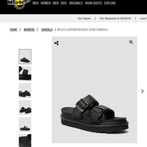 NEVER WORN Dr Martens Myles Leather Buckle Sandals